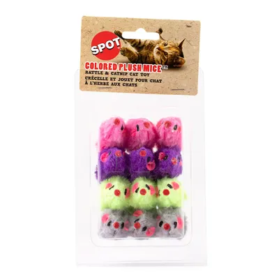 Colored Fur Mice - 12/Pk