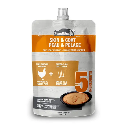 Purebites Plus Canine Squeezables Skin & Coat - 2.5 oz/71 g
