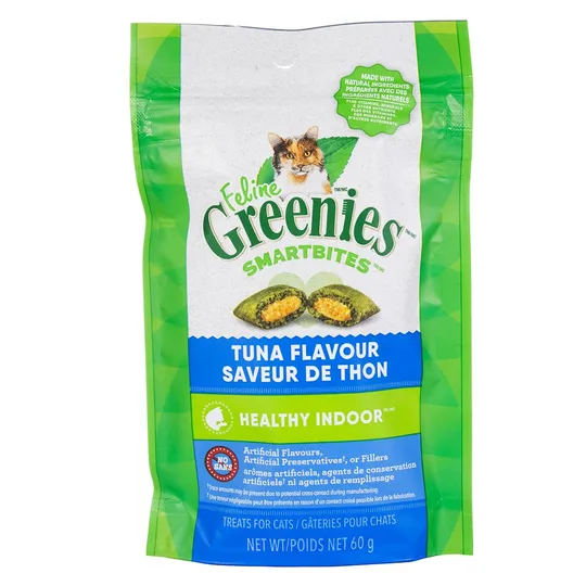 Greenie Feline Treat Smartbites Healthy Indoor Tuna - 2.1 oz / 60 g
