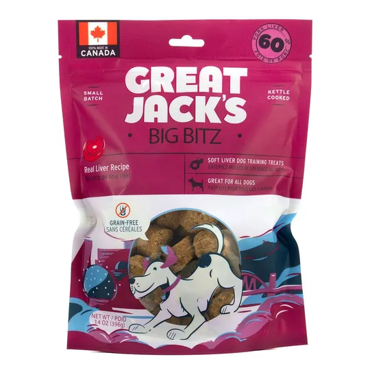 Great Jacks Soft/Chewy Big Bitz Pork Liver - 396g/14oz