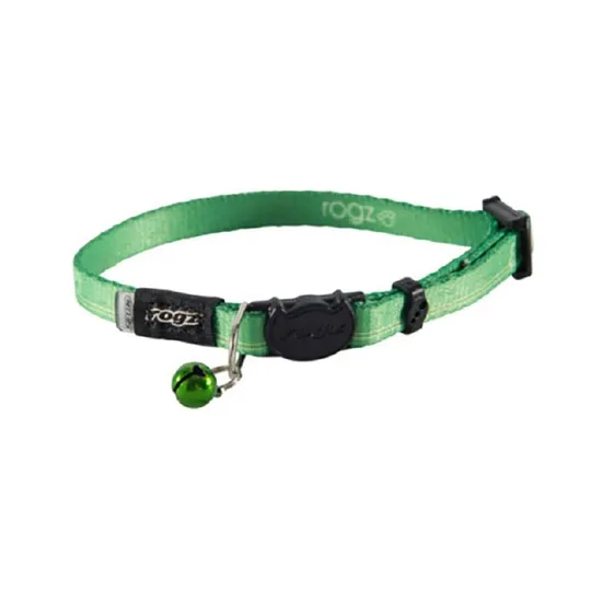 Collar Rogz Break Away Kiddycat Adjustable Lime - 1/4in X 6-9in