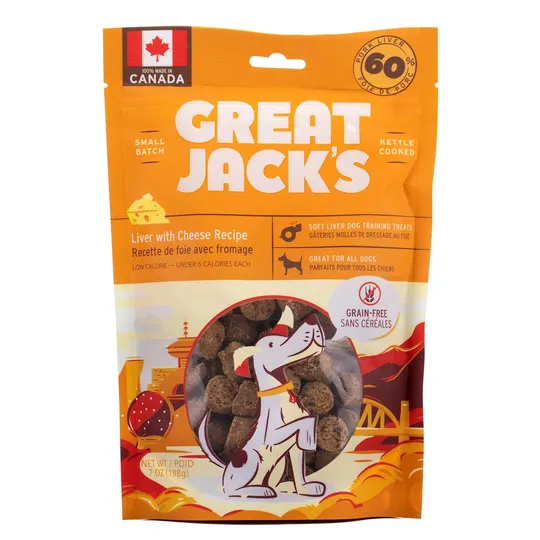 Great Jacks Soft/ChewyPork Liver & Cheese - 198 g/7oz