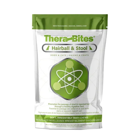 Therabites Hairball & Stool Chews For Dogs And Cats - 40's