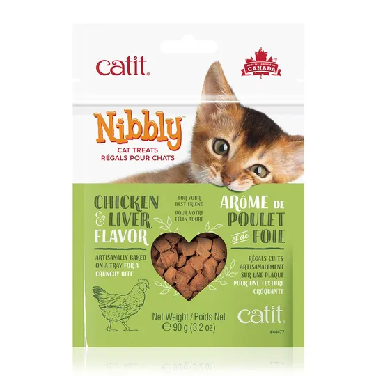 Catit Nibbly Feline Treats Chicken & Liver Flavour - 90 g / 3.2 oz