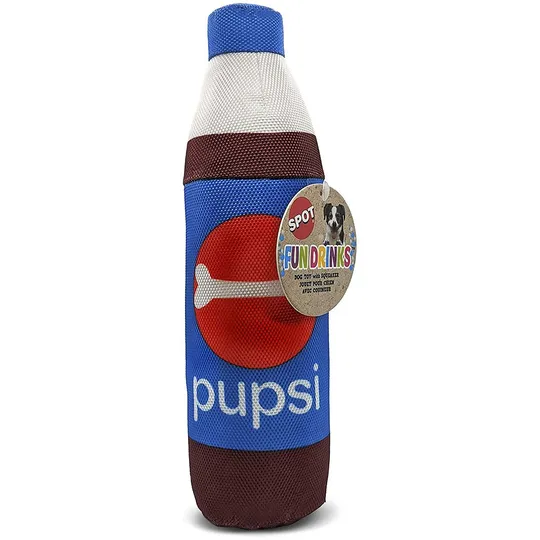 Spot Fun Drink Ballistic Nylon with Crinkle And Squeaker Pupsi - 11 in