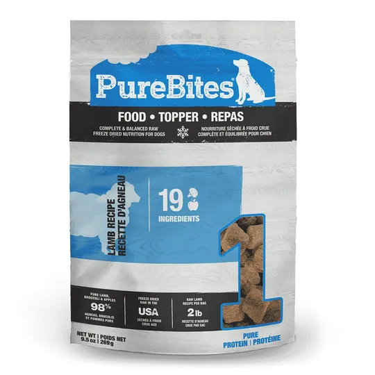 Purebites Canine Freeze Dried Lamb Recipe Topper - 9.5 oz/269 g