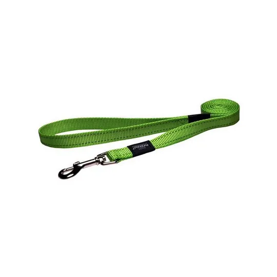 Lead Canine Rogz Utility Lumberjack Lime Green - 1in X 6ft