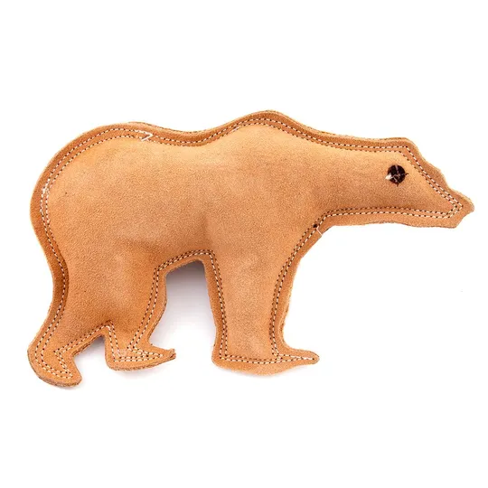 Dura-Fused Leather & Jute Bear - 7 in
