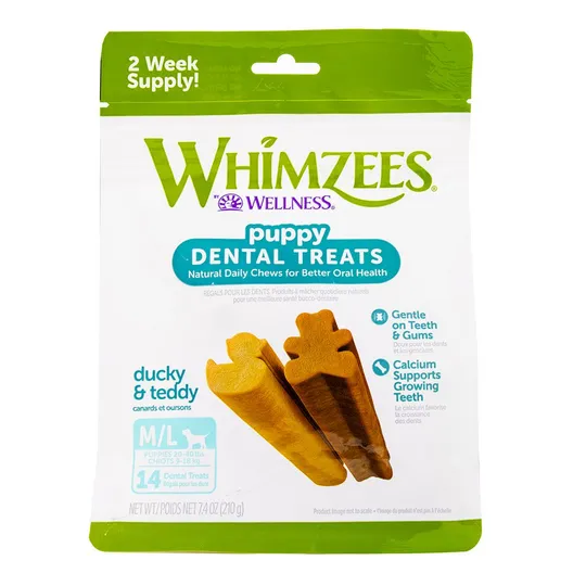 Whimzees Dental Puppy Stix Daily Med/Lrg Breed - 14/Pk
