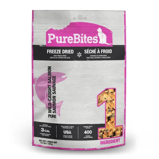 Purebites Feline Freeze Dried Salmon - 4.7 oz/134 g