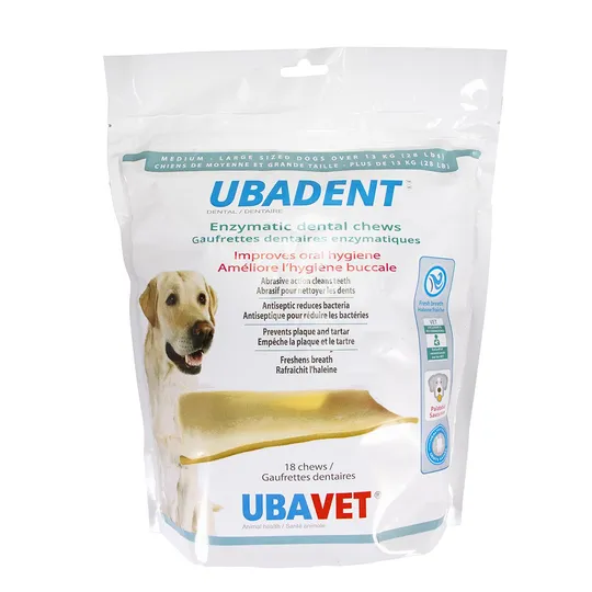 Ubadent Enzymatic Dental Chews For Med/Large Dogs - 18 s