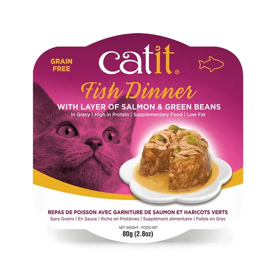 Catit Fish Dinner with Salmon & Green Beans - 6 X 80 g