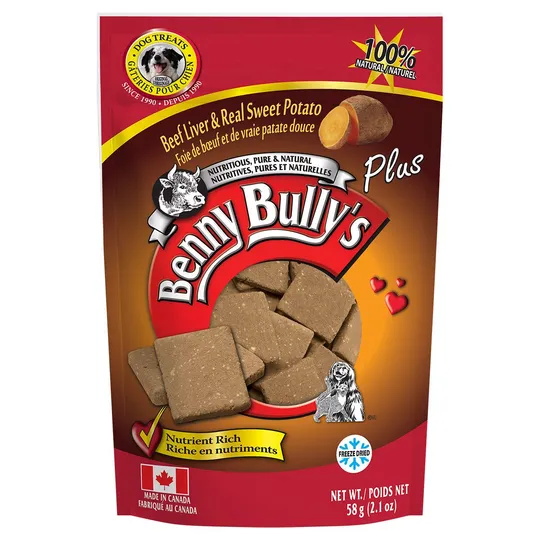 Beef Liver Plus Sweet Potato Benny Bullys - 2.1 oz/58 g