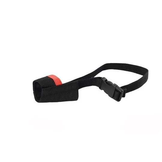 Buster Muzzle Nylon Canine Easy ID Black/Red - X Small