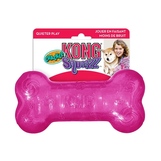Kong Squeezz Crackle Bone - Medium