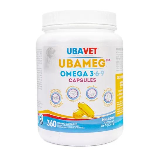 Ubavet Omega 3-6-9 Fatty Acid Caps - 360's