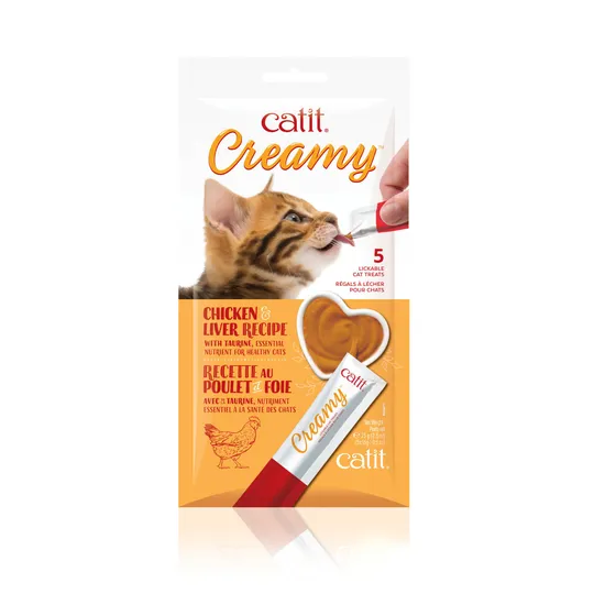 Catit Creamy Lickables Chicken & Liver Flavour - 5 X 15 g