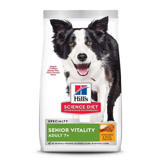 Canine Science Diet Adult 7+ Senior Vitality Chicken - 21.5 lb / 9.75 kg