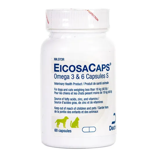 Eicosacaps Omega 3-6 Caps S (Up To 40 lbs) - 60's