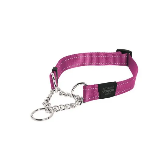 Collar Canine Rogz Snake Obedience Half Check Pink - 5/8in X 12-18in