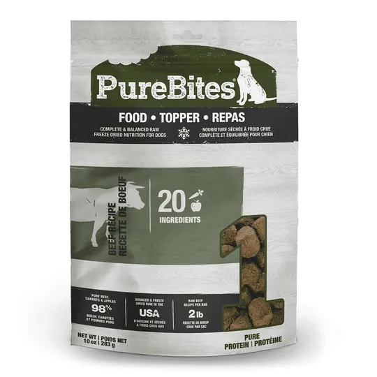 Purebites Canine Freeze Dried Beef Recipe Topper