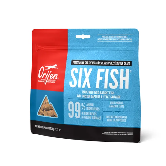 Orijen Freeze Dried Cat Treats, Six Fish Recipe, 35g Bag