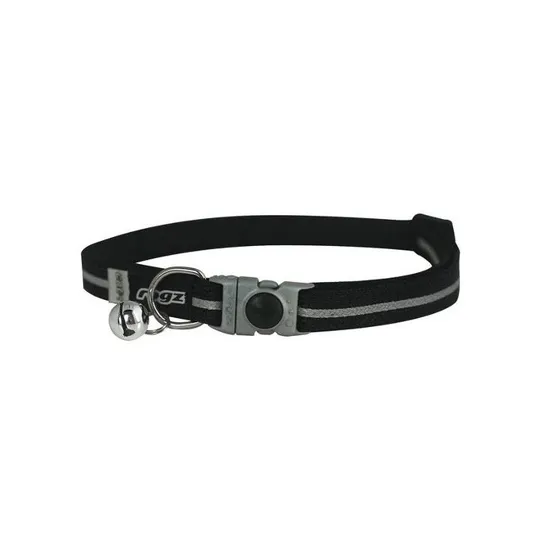 Collar Rogz Break Away Alleycat Adjustable Black - 3/8in X 8-12in