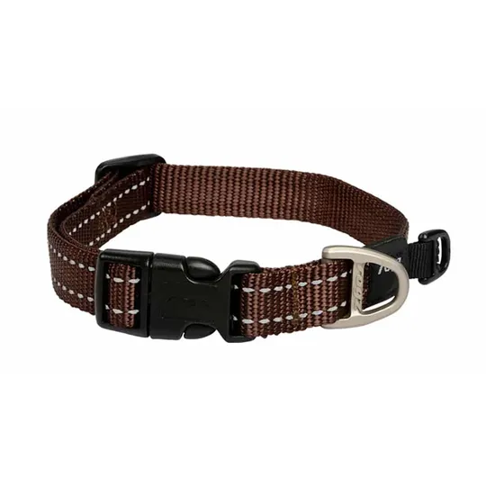 Collar Canine Rogz Utility Snake Chocolate - 5/8in X 10-16in