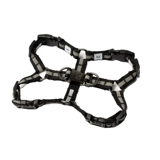 Harness Canine Silver Paw Maximus Black - Large