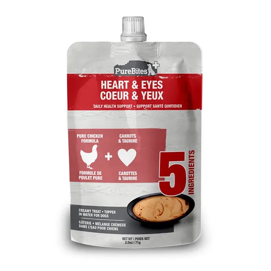 Purebites Plus Canine Squeezables Heart & Eyes - 2.5 oz/71 g