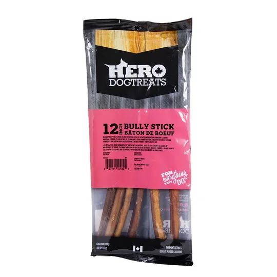 Hero Bully Stick 12 inch - 6/Pk