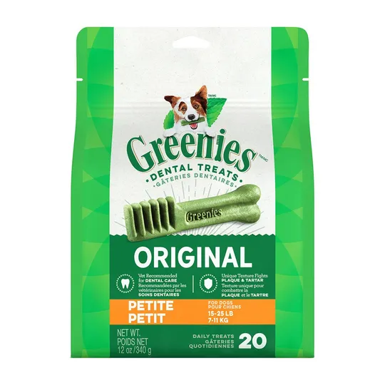 Greenie Canine Dental Treat Original 12 oz Pak Petite - 20/Bag