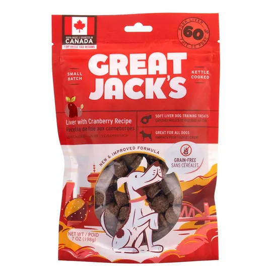 Great Jacks Soft/Chewy Pork Liver & Cranberry - 198 g/7oz