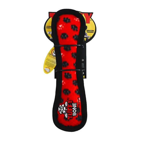 Tuffies Ultimate Bone Red - 12 in X 4 in X 2 in