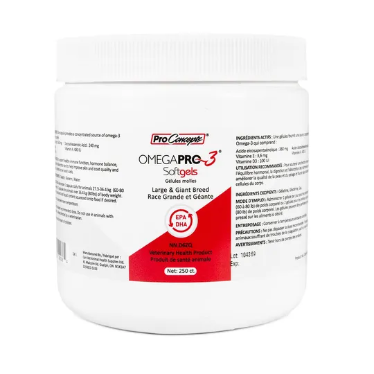 Omega Pro 3 Softgels Large Breed - 250 s