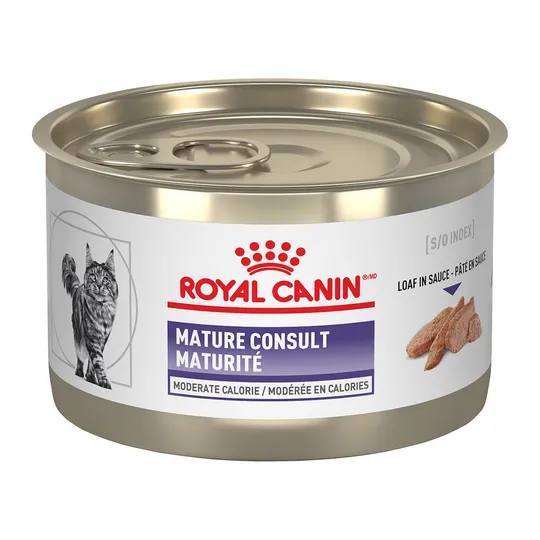 Feline RC Mature Consult Moderate Calorie Loaf - 24 X 145 gm Cans