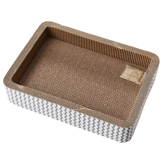 Toy Cat Spot Bed Cat Scratcher with Catnip/Silver Vine - 17in