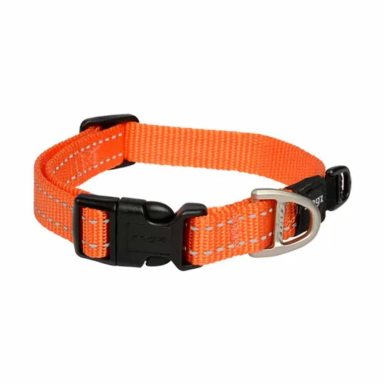 Collar Canine Rogz Utility Snake Orange - 5/8in X 10-16in