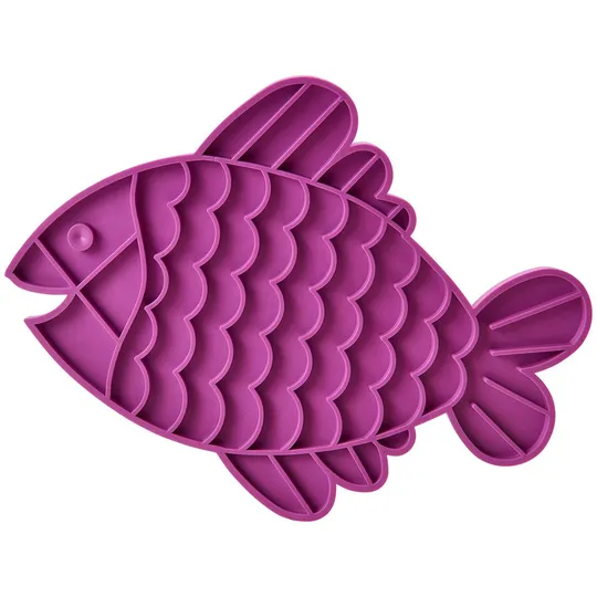 Slow Feed Soothers Fish Lick Mat - 9.75in