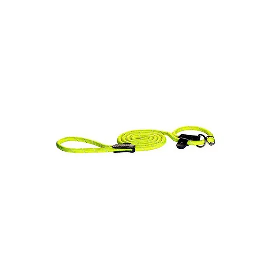 Lead Canine Rogz Rope Long Moxon Dayglo Yellow - 3/8in X 6ft