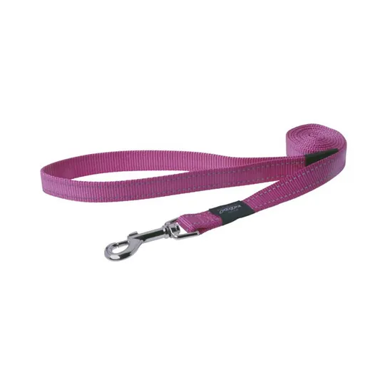 Lead Canine Rogz Utility Fanbelt Pink - 3/4in X 6ft
