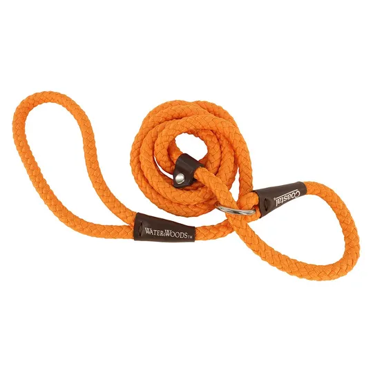 Lead Canine Water & Woods Rope Slip Lead 6ft - Orange