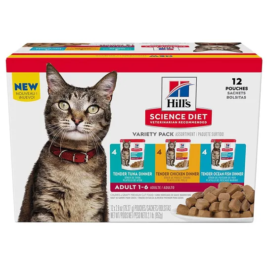 Feline Science Diet Adult 1-6 Variety Pack - 12 X 2.8 oz