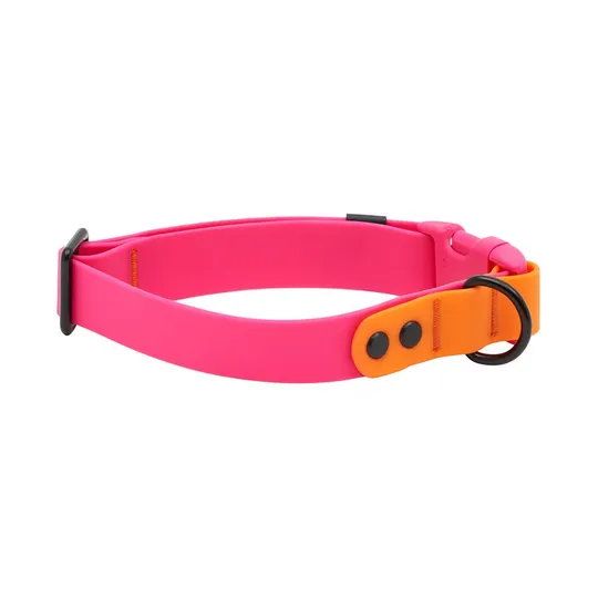 Collar Canine Rc Waterproof Adjustable Azalea/Orange - 3/4in X 9-13in