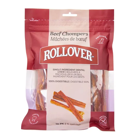 Rollover Beef Chompers - 10/Bag