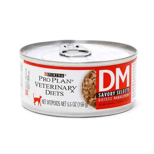 Feline PVD Dm (Diabetes/Dietetic) Savory Selects - 24 X 156 gm Cans