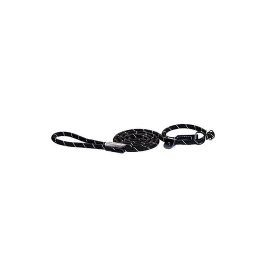 Lead Canine Rogz Rope Long Moxon Black - 1/2in X 6ft