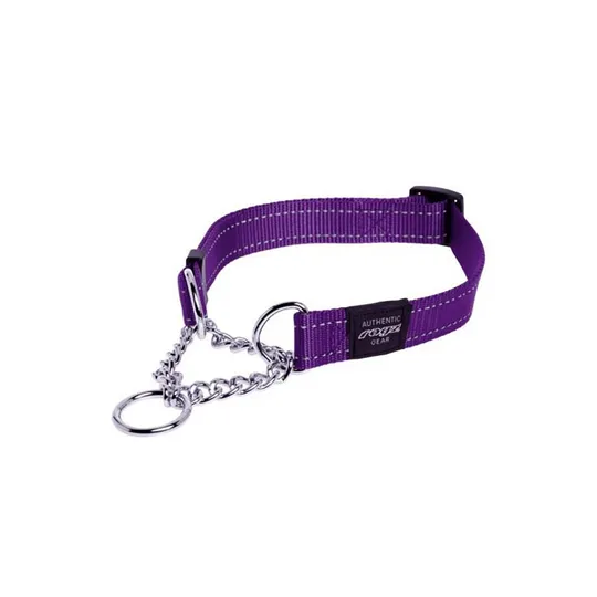 Collar Canine Rogz Snake Obedience Half Check Purple - 5/8in X 12-18in