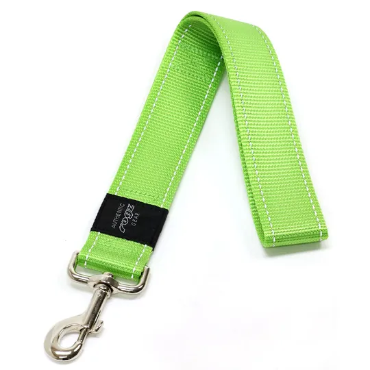 Lead Canine Rogz Utility Landing Strip Lime Green - 1-5/8in X 1ft 5in
