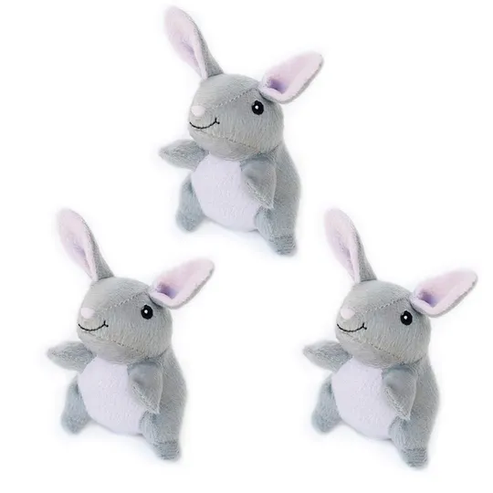 Zippypaws Miniz Bunnies - 3/Pk